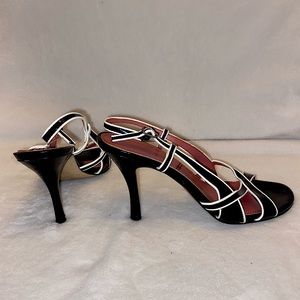 Black and White sling back heels